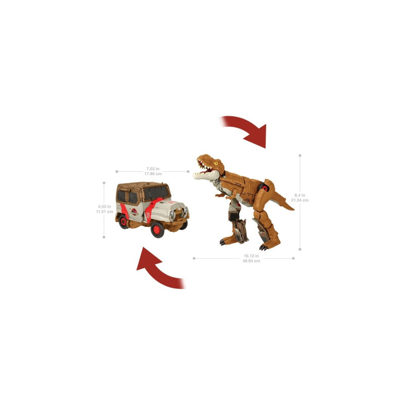 Mattel Jurassic World Fierce Changers Chase N' Roar T-Rex, Spielfigur