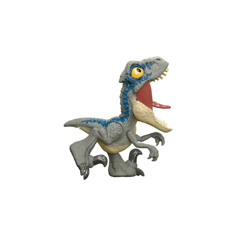 Mattel Jurassic World Mega Roar Velociraptor Blue, Spielfigur