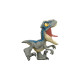 Mattel Jurassic World Mega Roar Velociraptor Blue, Spielfigur