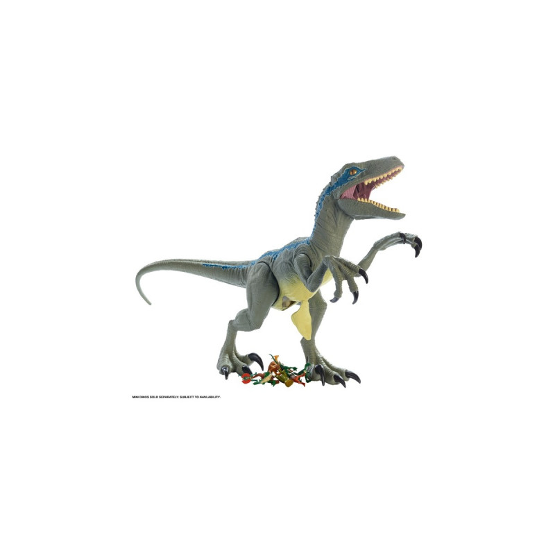 Mattel Jurassic World Riesendino Velociraptor Blue, Spielfigur