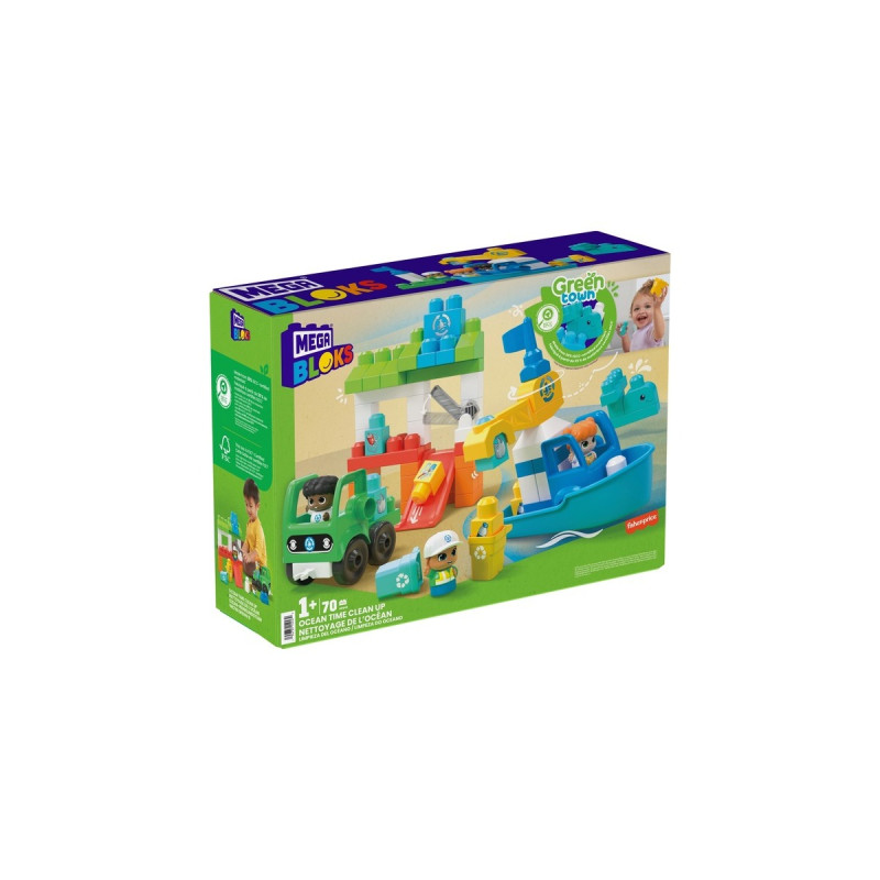 Mattel MEGA BLOKS Green Town Ozean-Reinigungsteam, Konstruktionsspielzeug