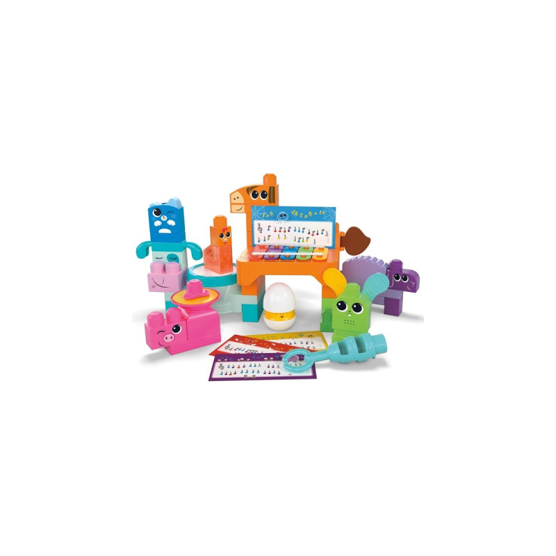 Mattel MEGA BLOKS Musikspaß Bauernhoftiere, Konstruktionsspielzeug