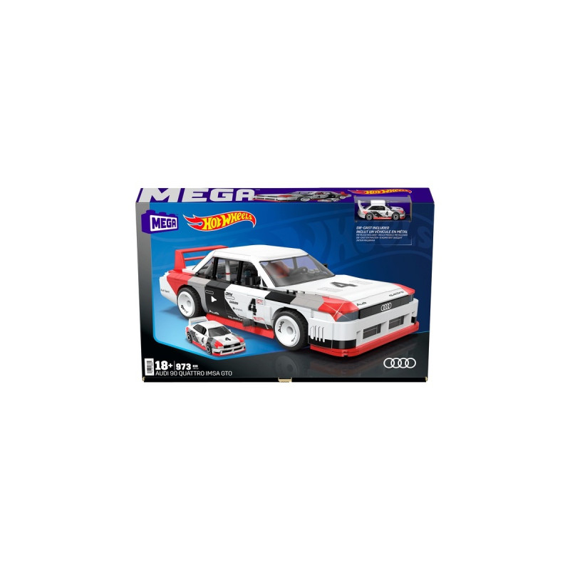 Mattel MEGA Hot Wheels Collector Audi 90 Quattro IMSA GTO, Konstruktionsspielzeug(Maßstab 1:24)