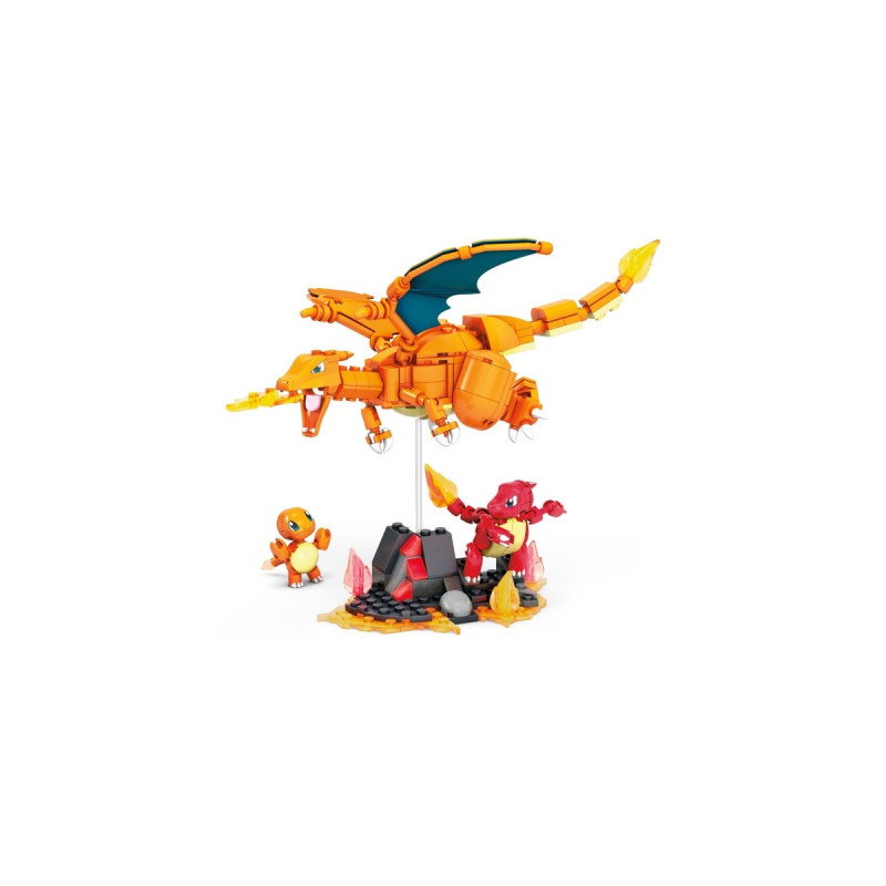 Mattel MEGA Pokémon Glumanda Evolution Set, Konstruktionsspielzeug