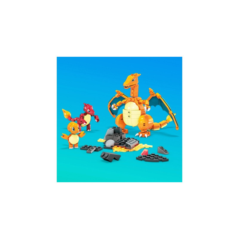 Mattel MEGA Pokémon Glumanda Evolution Set, Konstruktionsspielzeug