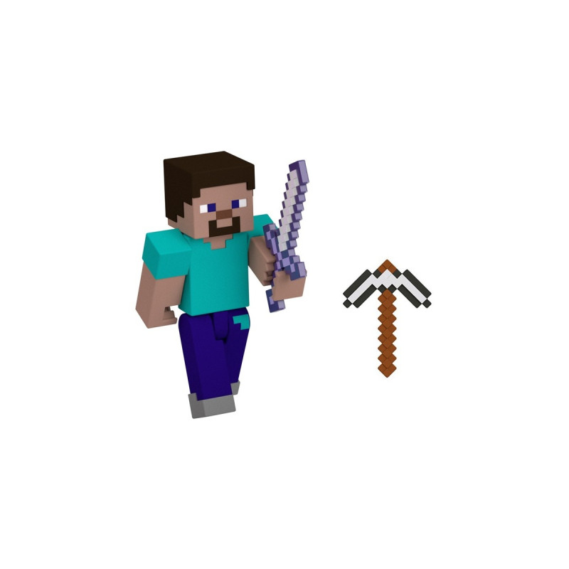 Mattel Minecraft 8 cm Figure Steve, Spielfigur