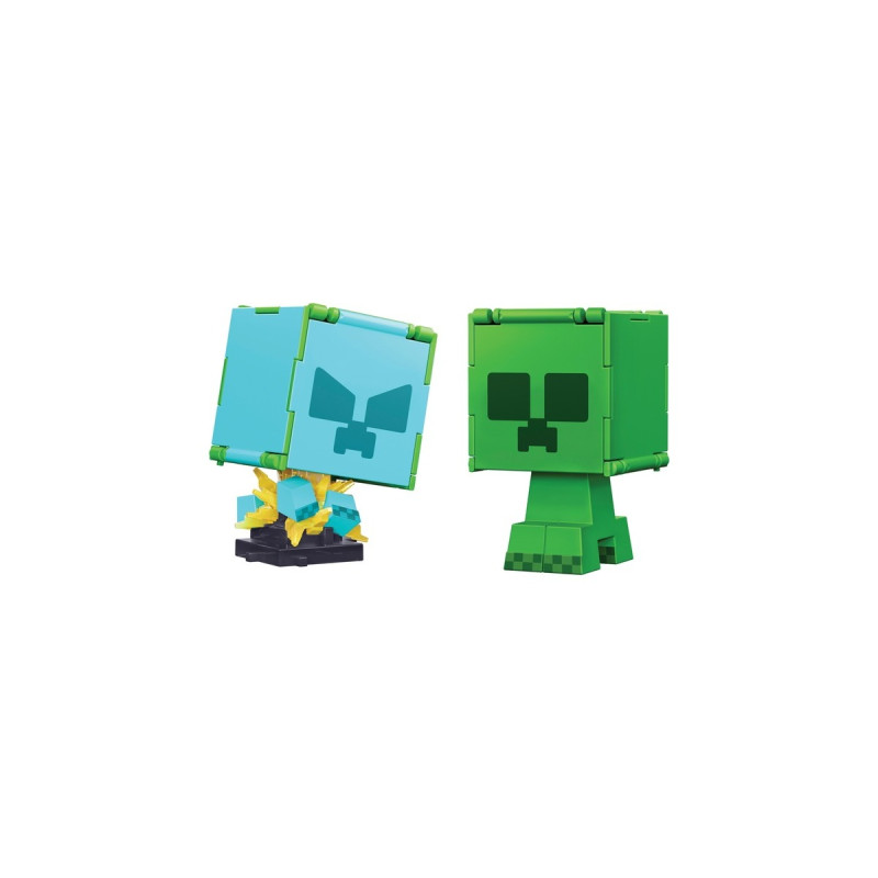 Mattel Minecraft Flippin' Figure Creeper + Charged Creeper, Spielfigur