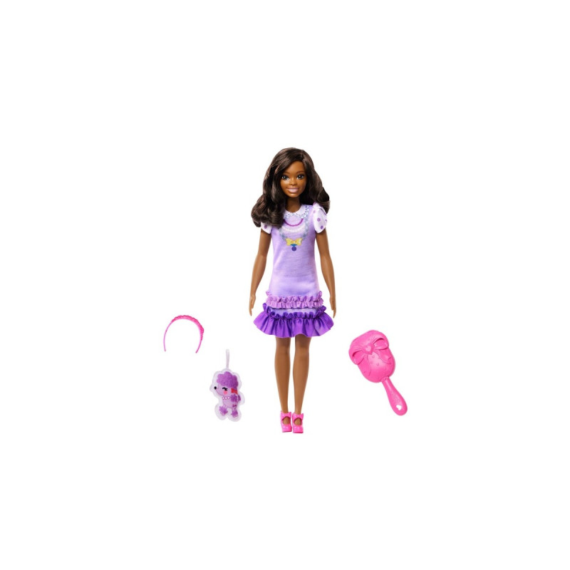 Mattel My First Barbie Brooklyn mit Pudel (schwarze Haare), Puppe