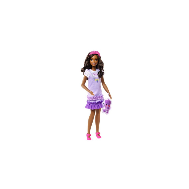 Mattel My First Barbie Brooklyn mit Pudel (schwarze Haare), Puppe