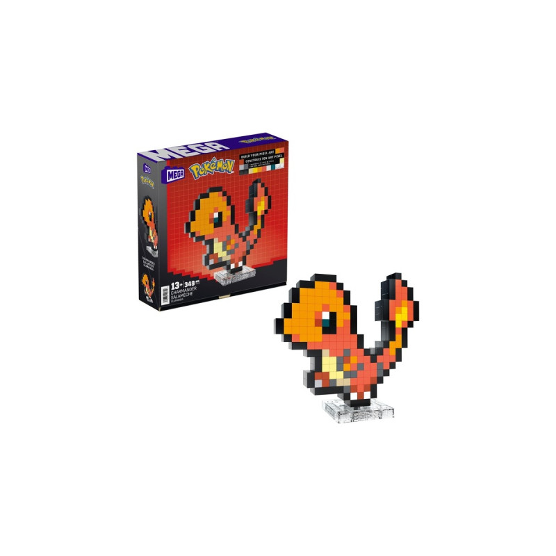 Mattel Pokémon Glumanda Pixel Art, Konstruktionsspielzeug