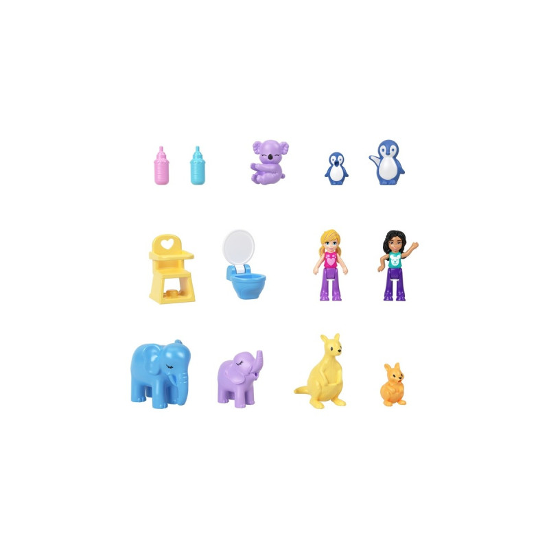 Mattel Polly Pocket Mama & Joey Kangaroo Tasche, Spielfigur