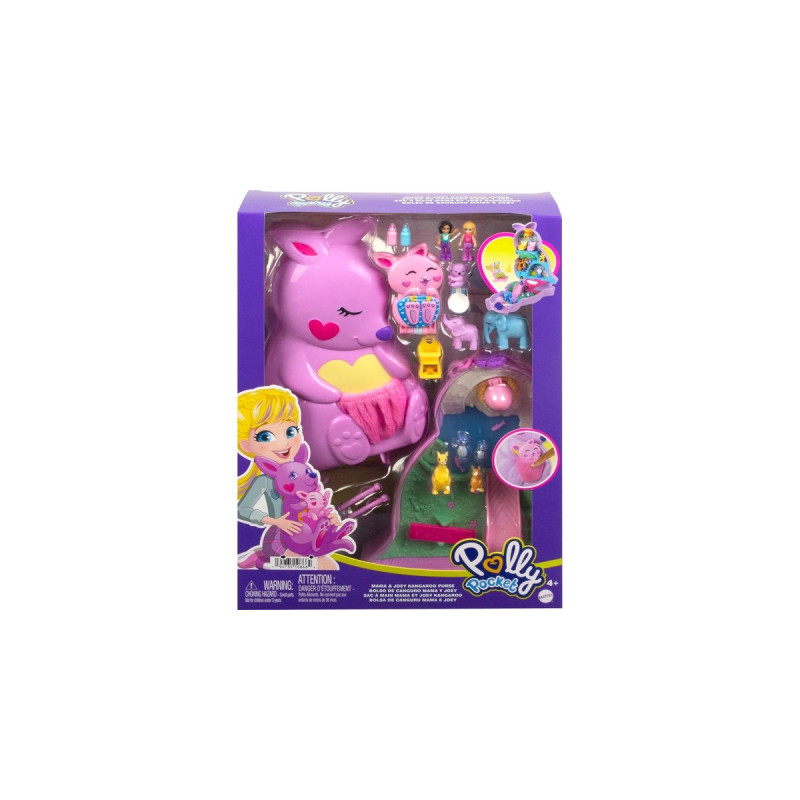 Mattel Polly Pocket Mama & Joey Kangaroo Tasche, Spielfigur