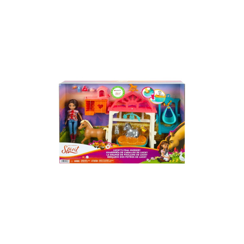 Mattel Spirit Luckys Tierbaby-Pflegestation mit Pony & Fohlen, Puppe