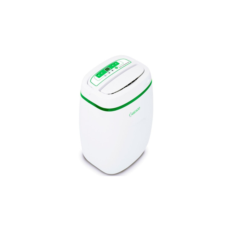 Meaco 12L Niedrigenergie-Luftentfeuchter und Luftreiniger(weiß/grün, 165 Watt, für Räume bis zu 36m²)