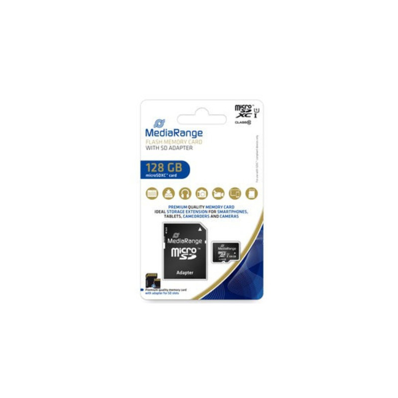 MediaRange 128 GB microSDXC, Speicherkarte(schwarz, Class 10)
