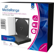 MediaRange CD/DVD Jewelcase Retail-Pack Double 5St, Schutzhülle(Retail)