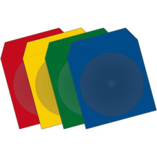 MediaRange CD/DVD Papierhüllen Color-Pack, Schutzhülle(100 Stück, Bulk)