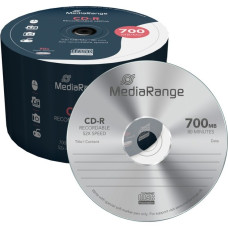 MediaRange CD-R 700 MB, CD-Rohlinge(52fach, 50 Stück)