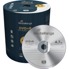 MediaRange DVD+R 4,7 GB, DVD-Rohlinge(16fach, 100 Stück)