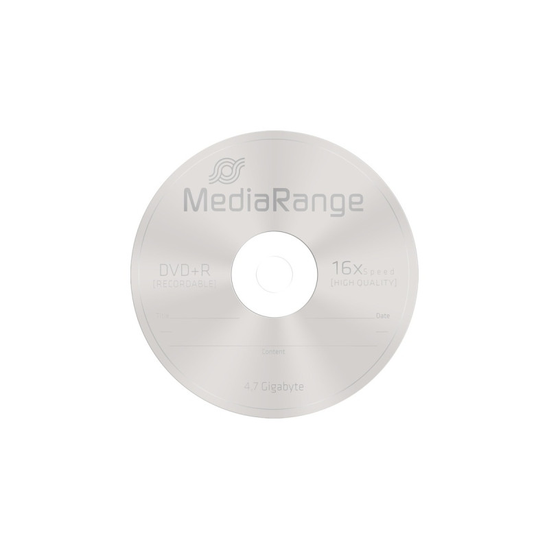 MediaRange DVD+R 4,7 GB, DVD-Rohlinge(16fach, 50 Stück)