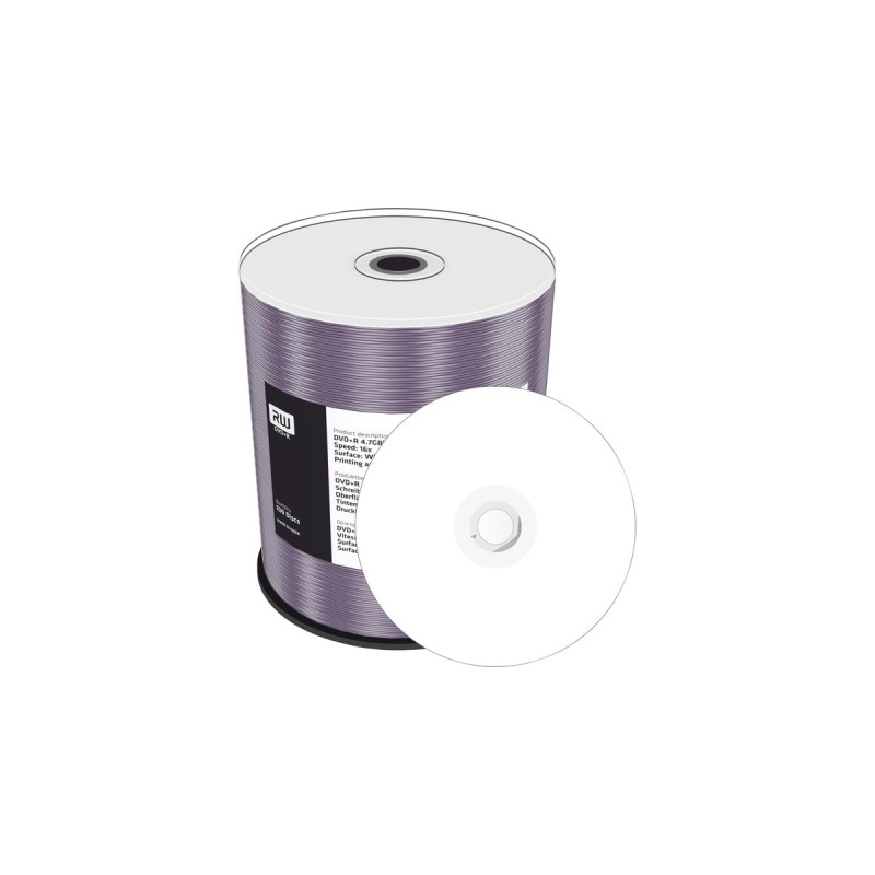 MediaRange DVD+R 4,7 GB, DVD-Rohlinge(16fach, 100 Stück, bedruckbar)