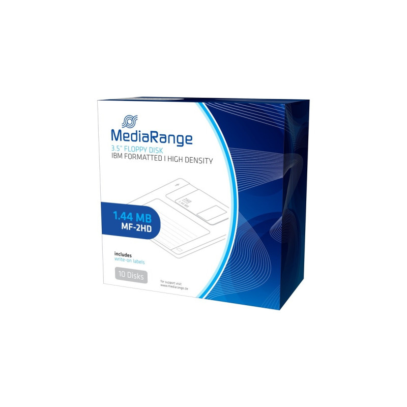 MediaRange Disketten 1,44 MB(schwarz, 10 Stück)