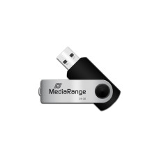 MediaRange Flexi-Drive 128 GB, USB-Stick(schwarz/silber, USB-A 2.0)