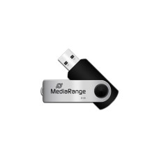 MediaRange Flexi-Drive 8 GB, USB-Stick(schwarz/silber, USB-A 2.0, Ohne Logo)
