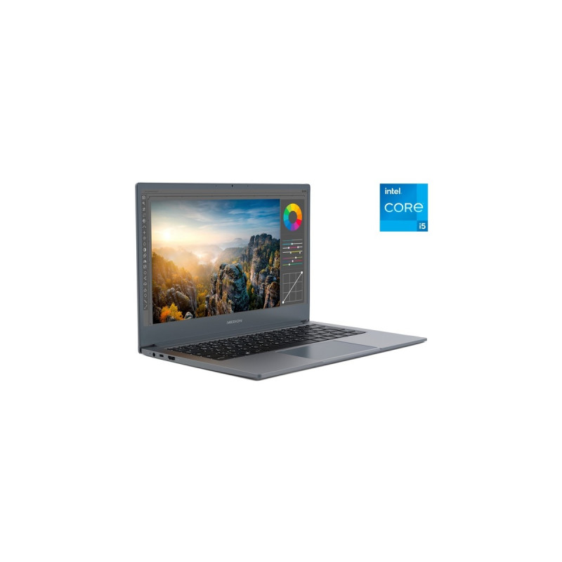 Medion AKOYA S14409 (MD62133), Notebook(blaugrau, Windows 11 Home 64-Bit, 35.5 cm (14 Zoll), 512 GB SSD)