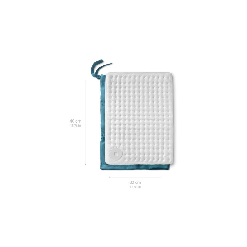 Medisana Elektrisches Kirschkern-Wärmekissen HS 200, Heizkissen(weiß/petrol, 41 x 31 cm)