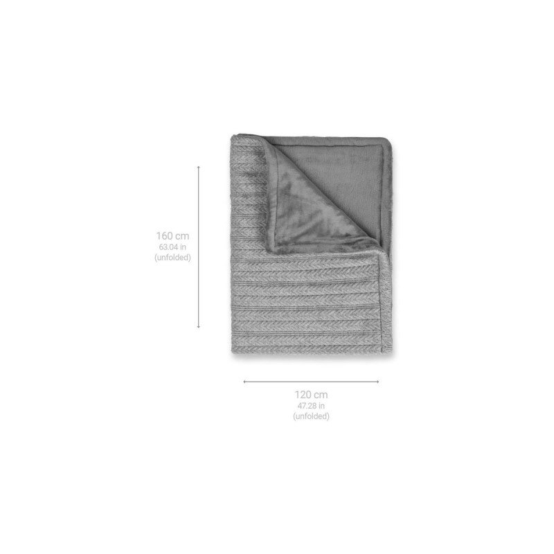 Medisana HB 680 Strick-Kuschelheizdecke(grau, 120 x 160 cm)