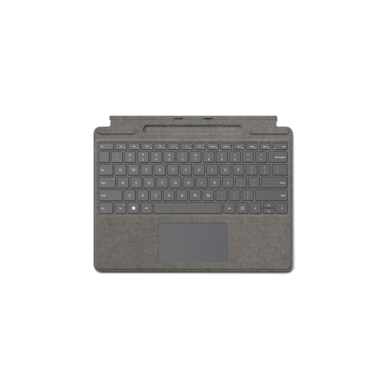 Microsoft Surface Pro Signature Keyboard, Tastatur(platin, DE-Layout, für Surface Pro 9, Pro 8 und Pro X)