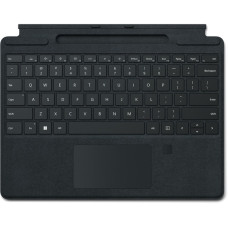 Microsoft Surface Pro Signature Keyboard mit Fingerabdruckleser, Tastatur(schwarz, DE-Layout, für Surface Pro 8 und Surface Pro X)