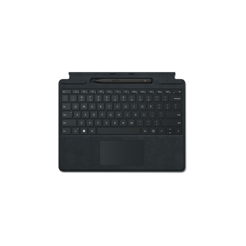 Microsoft Surface Pro Signature Keyboard mit Slim Pen 2, Tastatur(schwarz, DE-Layout, für Surface Pro 8 und Surface Pro X)