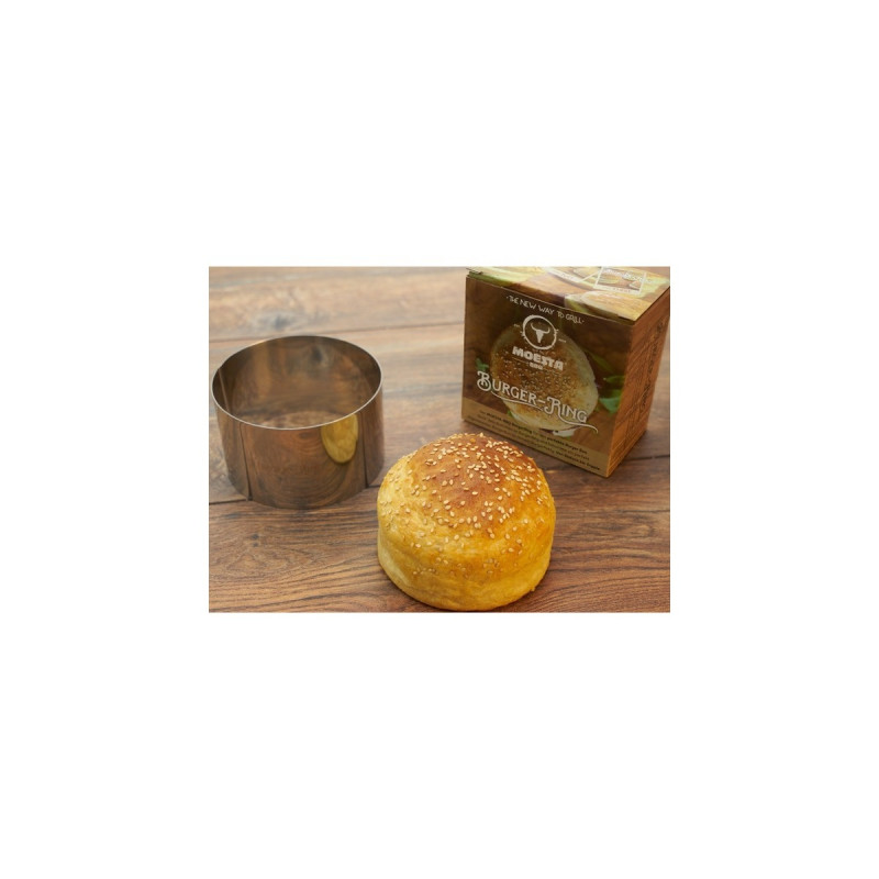 Moesta BurgerRing XL - die Burger Backform(edelstahl, 6er-Set)