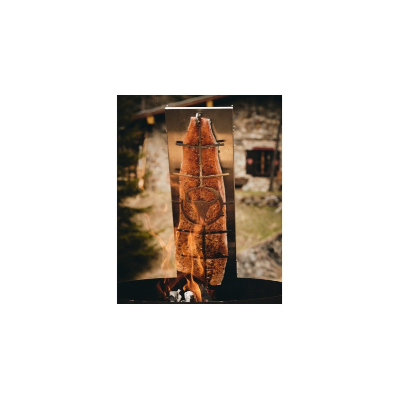 Moesta FlameBoard - Flammlachsbrett, Halterung(edelstahl)