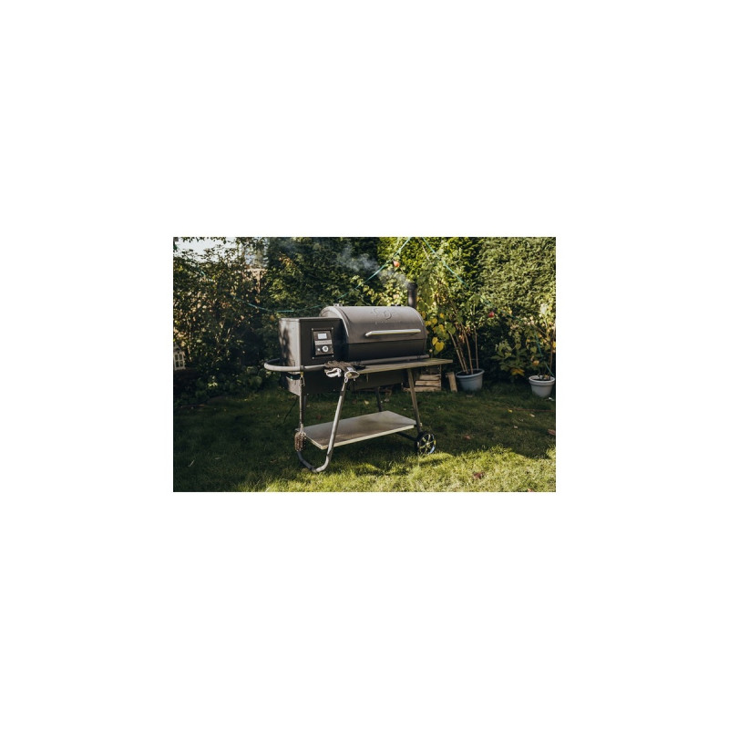 Moesta Sheriff Pelletgrill, inkl. Frontablage PaperPlank black und Haken(schwarz)
