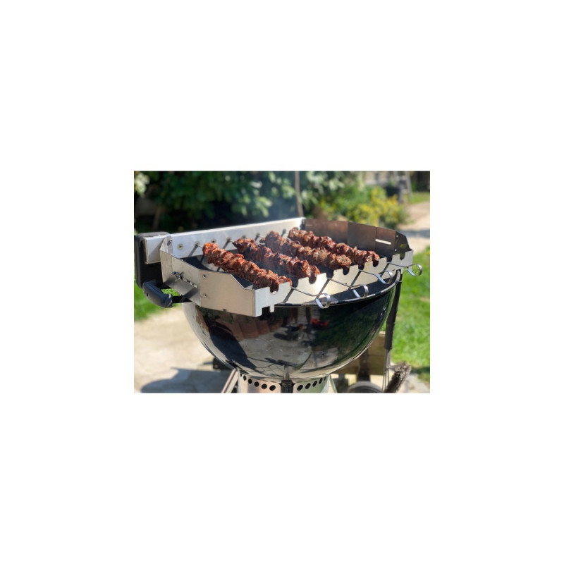 Moesta Turnado Set für 57cm / 60cm Grills, Spieß(edelstahl, 7-teiliges Set, Batteriebetrieb)