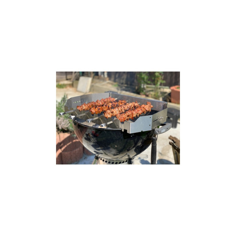 Moesta Turnado Set für 57cm / 60cm Grills, Spieß(edelstahl, 7-teiliges Set, Batteriebetrieb)