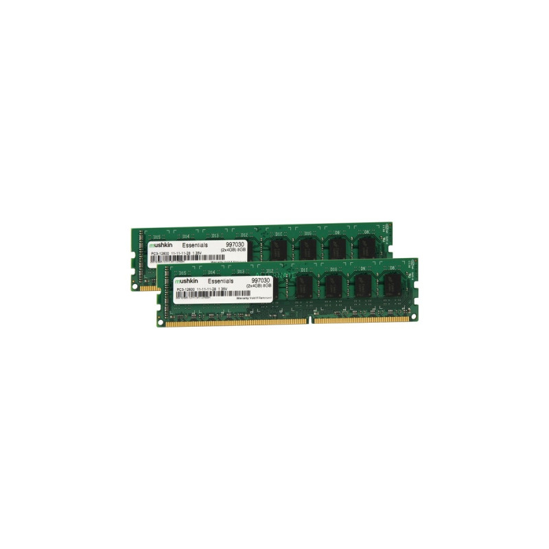 Mushkin DIMM 8 GB DDR3-1600 (2x 4 GB) Dual-Kit, Arbeitsspeicher(997030, Essentials LV)