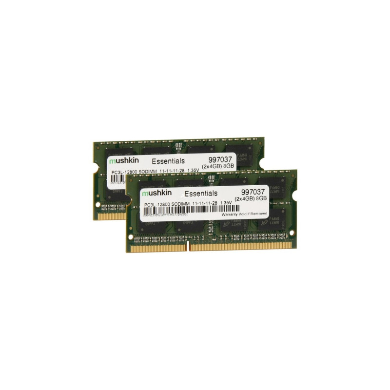 Mushkin SO-DIMM 8 GB DDR3-1600 (2x 4 GB) Dual-Kit, Arbeitsspeicher(997037, Essentials)