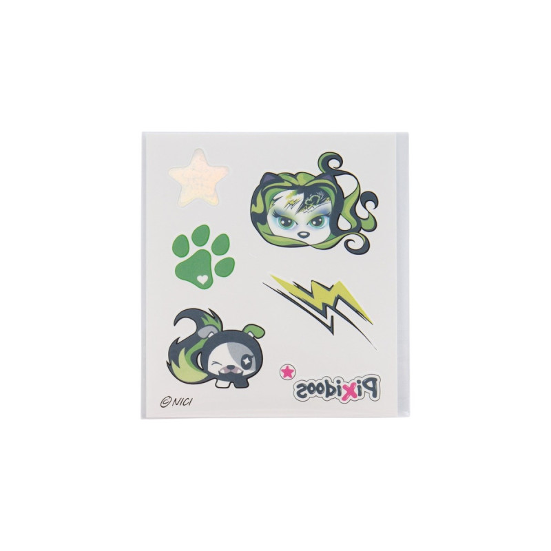 NICI Pixidoos Bami, Puppe(mehrfarbig/grün, 20 cm mit 3-teiligen Zubehör in Geschenkverpackung)