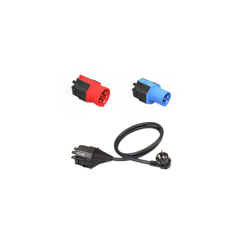 NRGkick Steckeraufsatz Set Standard (EU) 16A 5Pol, 16A 3Pol, Schutzkontakt, Adapter(schwarz, 3-teilig, für NRGkick Ladeeinheit)