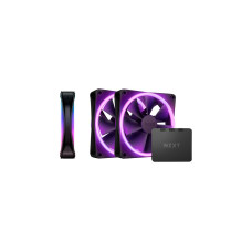 NZXT F120 RGB DUO Triple 120x120x25, Gehäuselüfter(schwarz, 3er Pack, inkl. RGB-Controller)