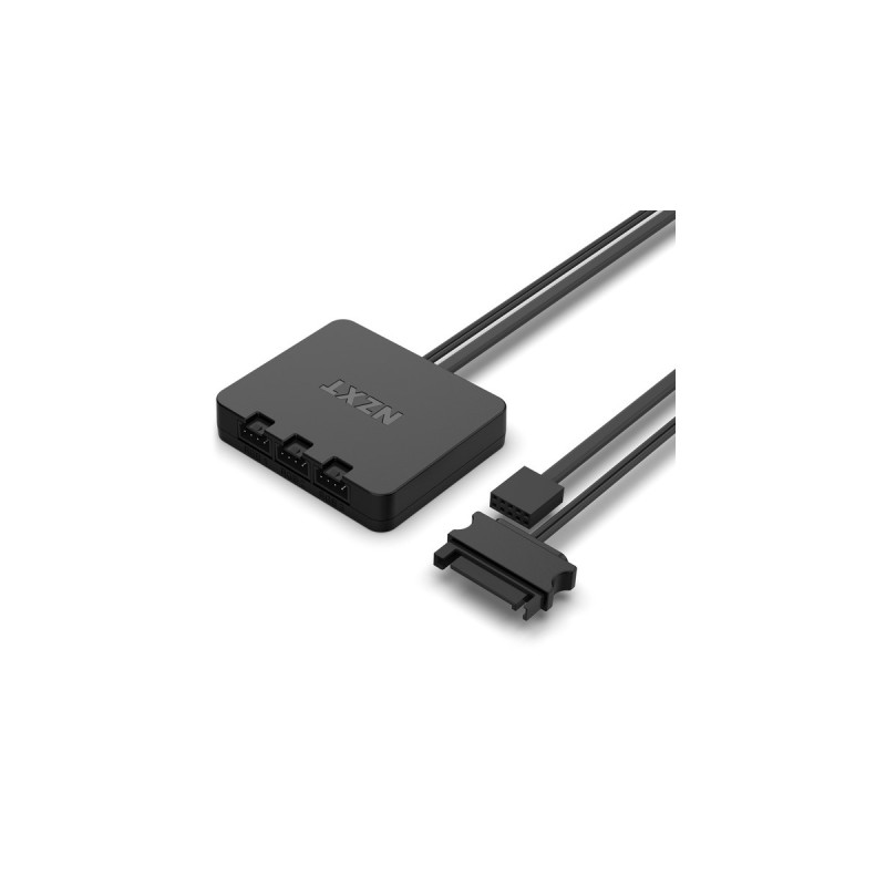 NZXT F140 RGB DUO Twin 140x140x25, Gehäuselüfter(schwarz, 2er Pack, inkl. RGB-Controller)