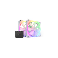 NZXT F140 RGB Twin Pack 140x140x26, Gehäuselüfter(weiß, 2er Pack inkl. RGB & Fan Controller)