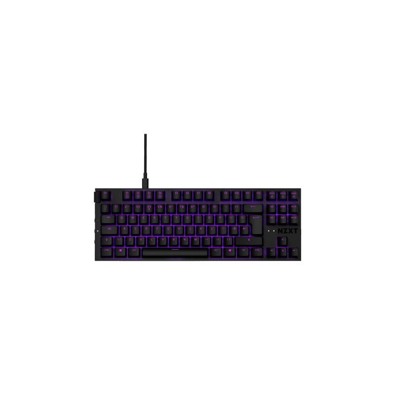 NZXT FUNCTION TENKEYLESS, Gaming-Tastatur(schwarz, DE-Layout, Gateron Red, Hot-Swap)