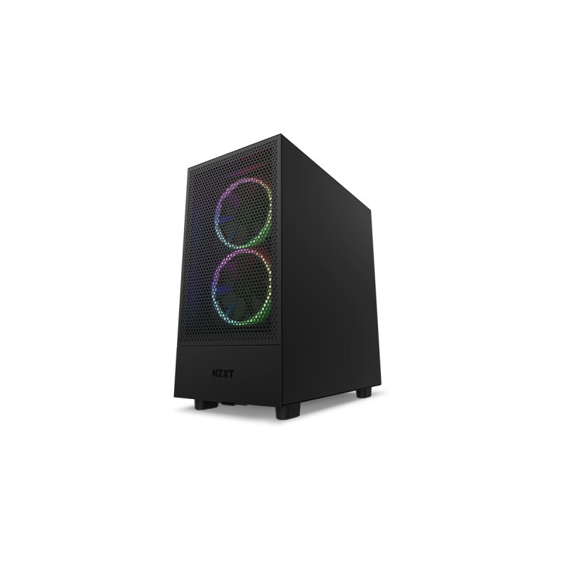 NZXT H5 Flow All Black, Tower-Gehäuse(schwarz (matt), Tempered Glass)
