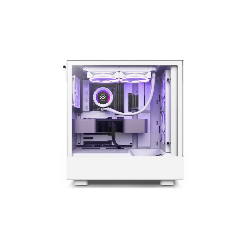 NZXT H5 Flow All White, Tower-Gehäuse(weiß (matt), Tempered Glass)