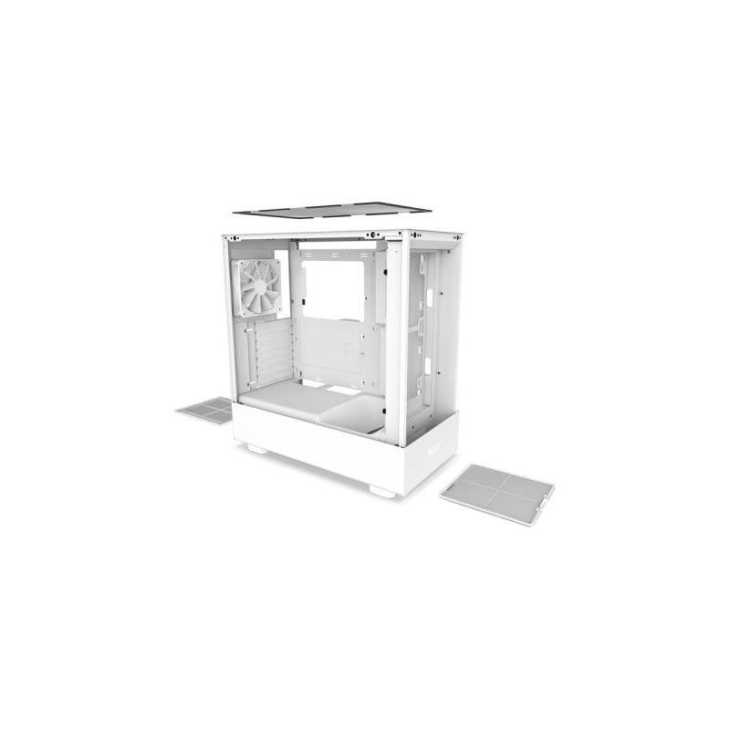 NZXT H5 Flow All White, Tower-Gehäuse(weiß (matt), Tempered Glass)